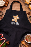 DIGITAL DOWNLOAD Applique Bite Me Gingerbread Embroidery Design 4 SIZES INCLUDED