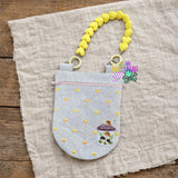 DIGITAL DOWNLOAD Quilted Mushroom Canister Round Bottom Bag