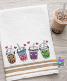 DIGITAL DOWNLOAD Boba Tea Friends 4 SIZES INCLUDED