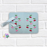 DIGITAL DOWNLOAD 5x7 Quilted Cherries Mini Composition Notebook Cover