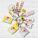 DIGITAL DOWNLOAD Applique Chicken Wristlet Essentials Set 9 DESIGNS INCLUDED