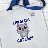 Childless Cat Lady Applique Embroidery Design – 3 Sizes Included | Instant Download