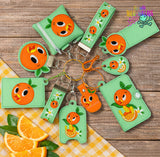 DIGITAL DOWNLOAD Applique Orange Bird Wristlet Essentials Set 9 DESIGNS INCLUDED