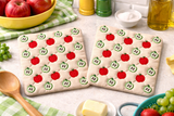 DIGITAL DOWNLOAD Quilted Apples Mug Rug 4 SIZES INCLUDED ENVELOPE TURN HOLE
