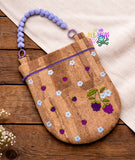 DIGITAL DOWNLOAD Quilted Blackberry Round Bottom Bag