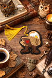 DIGITAL DOWNLOAD Applique Owl Bookmark