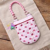 DIGITAL DOWNLOAD Quilted Lips Round Bottom Bag