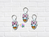 DIGITAL DOWNLOAD Daisy Snap Tab Key Chain