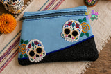 DIGITAL DOWNLOAD Applique Sugar Skull Clutch Zipper Bag Lined and Unlined