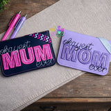DIGITAL DOWNLOAD 5x7  Applique Okayest Mom Mum Mini Composition Notebook Cover Set