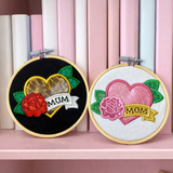 DIGITAL DOWNLOAD Applique Tattoo Heart Set Mom and Mum 8 SIZES INCLUDED ON EACH