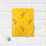 DIGITAL DOWNLOAD Quilted Flamingo A6 Notebook Cover