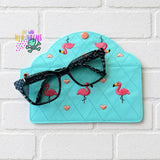 Quilted Flamingo Envelope Style Glasses Case Bundle | 2 Designs | 2 Sizes | Digital Download