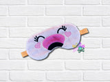 DIGITAL DOWNLOAD  Applique Flamingo Sleep Mask 2 SIZES INCLUDED