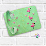 DIGITAL DOWNLOAD 5x7 Quilted Flamingo Mini Composition Notebook Cover