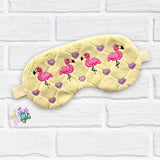 DIGITAL DOWNLOAD Quilted Flamingo Sleep Mask 2 SIZES INCLUDED