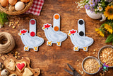 DIGITAL DOWNLOAD Chicken Snap Tab Key Chain