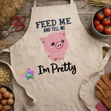 DIGITAL DOWNLOAD Feed Me and Tell Me I'm Cute Pretty Piglet 3 SIZES 2 VERSIONS INCLUDED
