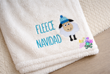 DIGITAL DOWNLOAD 3 Sizes Fleece Navidad Sheep Holiday Embroidery Design