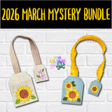 DIGITAL DOWNLOAD Sunflower String Bookmark 2 VERSIONS