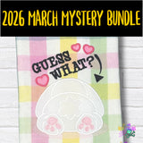 Guess What? Bunny Butt Applique Embroidery Design – 3 Sizes Included | Cute Easter Machine Embroidery File | Instant Download