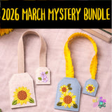 DIGITAL DOWNLOAD Sunflower String Bookmark 2 VERSIONS