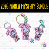 DIGITAL DOWNLOAD Easter Snoopy Snap Tab Key Chain Bag Tag Charm Set