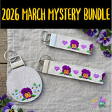 DIGITAL DOWNLOAD Pansies Key Fob Set 3 SIZES INCLUDED
