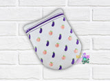 DIGITAL DOWNLOAD Quilted Good Times Round Bottom Bag Eggplant and Peach
