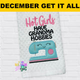 DIGITAL DOWNLOAD Applique Grandma Hobbies 4 SIZES INCLUDED