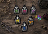 DIGITAL DOWNLOAD Gravestone Charm Eyelet Zipper Pull