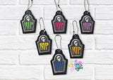 DIGITAL DOWNLOAD Gravestone Charm Eyelet Zipper Pull