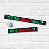 DIGITAL DOWNLOAD Applique Grinch Wristlet Essentials Set 11 DESIGNS INCLUDED
