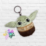 DIGITAL DOWNLOAD Applique Grogu Squishy Keychain