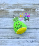 DIGITAL DOWNLOAD Applique Grumpy Green Squishy Keychain