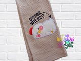 DIGITAL DOWNLOAD Guess What Chicken Butt Applique 5 SIZES INCLUDED