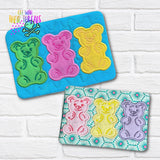DIGITAL DOWNLOAD Applique Gummy Bear Mug Rug Set 5 SIZES INCLUDED ENVELOPE AND TURN HOLE OPTIONS