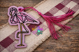 DIGITAL DOWNLOAD Geometric Flamingo Bookmark