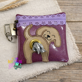 DIGITAL DOWNLOAD 5x5 ITH Labrador Retriever Dog Poo Zipper Bag Lined and Unlined