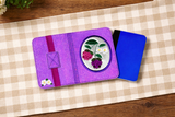 DIGITAL DOWNLOAD 5x7 Applique Quilted Blackberries Mini Composition Notebook Cover