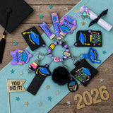 DIGITAL DOWNLOAD Applique Graduation 2026 through 2030 Wristlet Essentials Set 9 DESIGNS INCLUDED