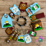 DIGITAL DOWNLOAD Applique Happy Camper Wristlet Essentials Set 11 DESIGNS INCLUDED