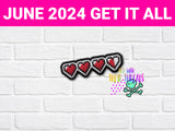 DIGITAL DOWNLOAD Heart Container Gamer Patch 3 SIZES INCLUDED