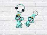 DIGITAL DOWNLOAD Huckleberry Hound Snap Tab Keychain Bag Tag Bookmark Ornament Set