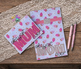 DIGITAL DOWNLOAD Applique Okayest Mom Mum A6 Notebook Cover Set