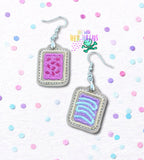 Poptart Earrings Embroidery Design | Digital Download | 2 Sizes Included