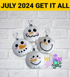 DIGITAL DOWNLOAD Snowman Squishy Keychain 4 DESIGNS INCLUDED