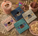 DIGITAL DOWNLOAD Bear Mug Rug BUNDLE 3 SIZES INCLUDED ENVELOPE AND TURN HOLE OPTIONS