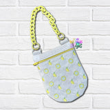 DIGITAL DOWNLOAD Quilted Lemon Round Bottom Bag