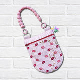 DIGITAL DOWNLOAD Quilted Lips Round Bottom Bag